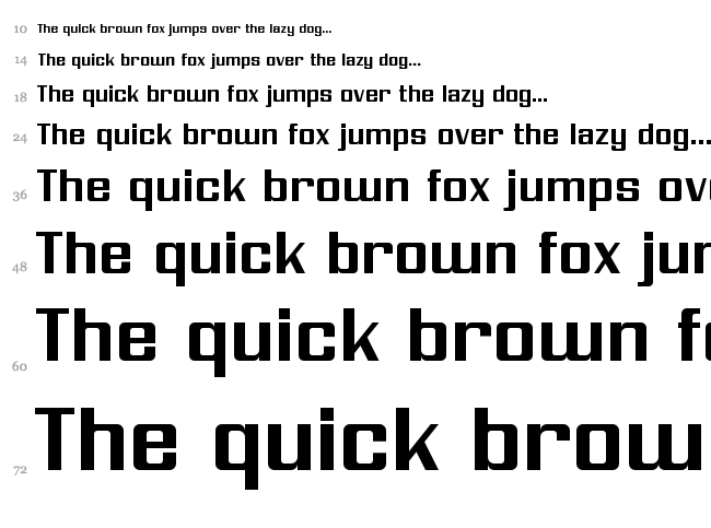 Modern Vision font waterfall